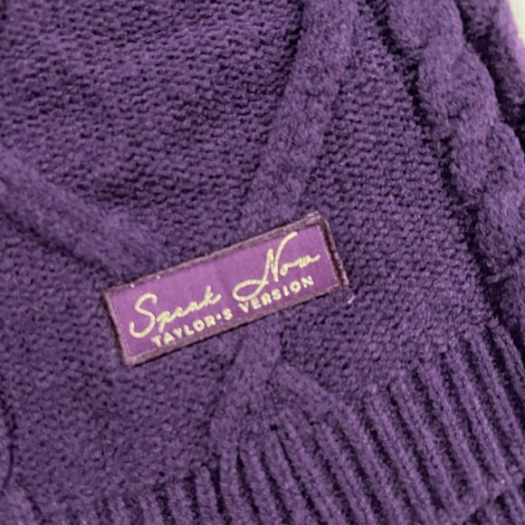 Taylor Swift Speak Now purple cardigan sweater size medium large - Picture 2 of 12